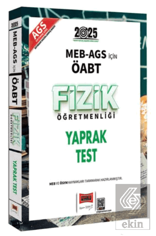 2025 MEB-AGS ÖABT Fizik Öğretmenliği Yaprak Test