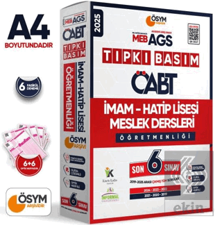 2025 MEB - AGS ÖABT İmam Hatip Meslek Dersleri Öğretmenliği ÖSYM Tıpkı