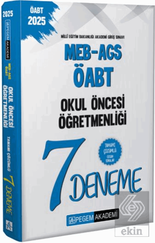 2025 MEB-AGS-ÖABT Okul Öncesi Öğretmenliği Tamamı Çözümlü 7 Deneme