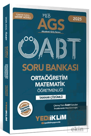2025 MEB AGS ÖABT Ortaöğretim Matematik Öğretmenliği Tamamı Çözümlü Soru Bankası