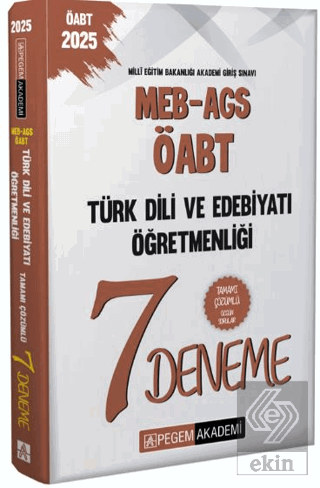 2025 MEB-AGS-ÖABT Türk Dili Ve Edebiyatı Öğretmenliği Tamamı Çözümlü 7