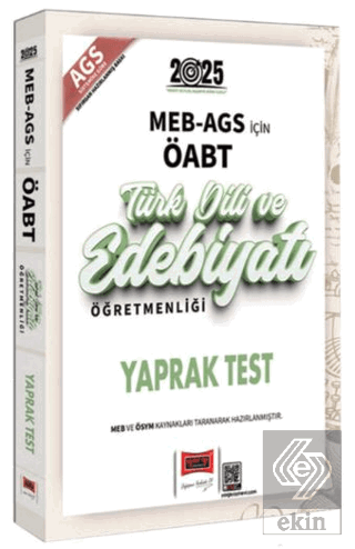 2025 MEB-AGS ÖABT Türk Dili ve Edebiyatı Öğretmenliği Yaprak Test