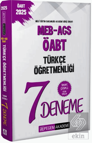 2025 MEB-AGS-ÖABT Türkçe Öğretmenliği Tamamı Çözümlü 7 Deneme