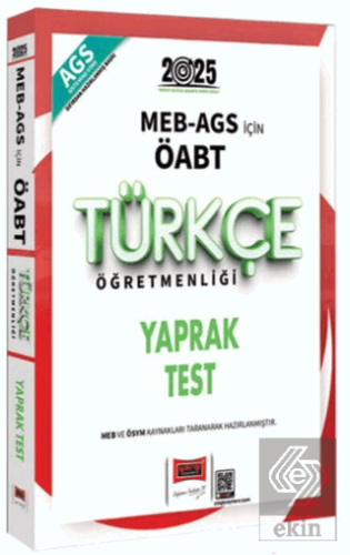 2025 MEB-AGS ÖABT Türkçe Öğretmenliği Yaprak Test