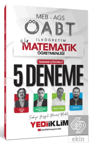 2025 MEB AGS ÖABT VİP İlköğretim Matematik Öğretmenliği Tamamı Çözümlü 5 Deneme Sınavı