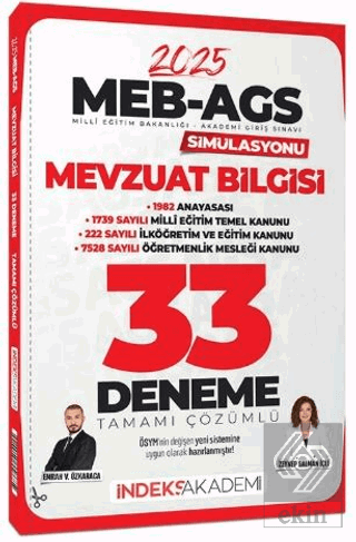 2025 MEB-AGS Simülasyonu Mevzuat Bilgisi 33 Deneme Çözümlü