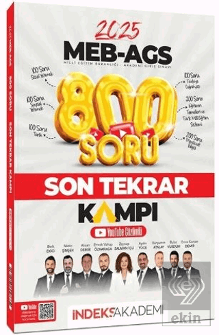 2025 MEB - AGS Tüm Dersler Son Tekrar Kampı 800 Soru Bankası Youtube V