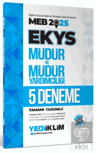 2025 MEB EKYS Müdür ve Müdür Yardımcılığı Tamamı Çözümlü 5 Deneme