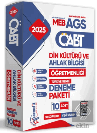 2025 ÖABT Din Kültürü ve Ahlak Bilgisi Anamorfik DKAB Öğretmenliği 10lu Çözümlü Paket Deneme TG