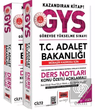 2025 T.C Adalet Bakanlığı Mübaşir Kadrosu İçin Ders Notları (2 Cilt)