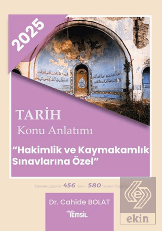 2025 Tarih Konu Anlatımı Hakimlik ve Kaymakamlık Sınavlarına Özel