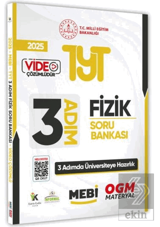 2025 TYT MEBİ-OGM 3 ADIM Fizik Soru Bankası Video Çözümlü Kolektif Kar