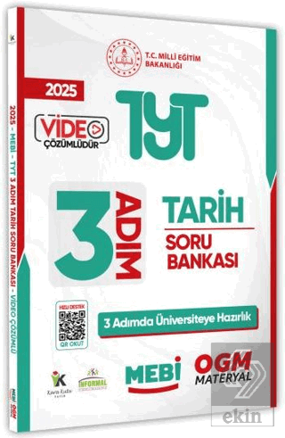 2025 TYT MEBİ-OGM 3 ADIM Tarih Soru Bankası Video Çözüm Kolektif Karak