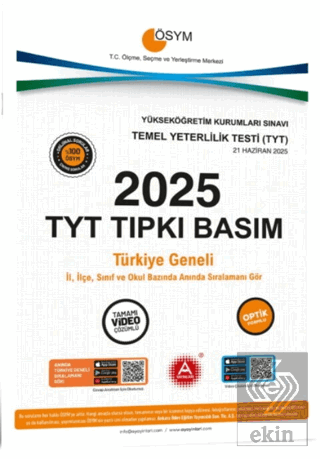 2025 TYT Tıpkı Basım Çıkmış Sorular