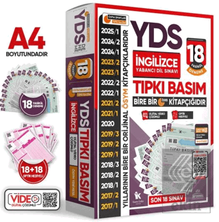 2025 YDS İngilizce ÖSYM Tıpkı Basım Çıkmış Soru 18li Deneme Paketi Vid