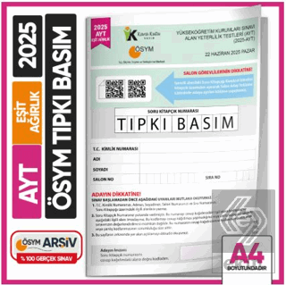 2025 YKS-AYT Eşit ağırlık (TM) ÖSYM Tıpkı Basım Çıkmış Soru Deneme Kit