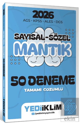 2026 AGS KPSS ALES DGS Sayısal Sözel Mantık Tamamı Çözümlü 50 Deneme