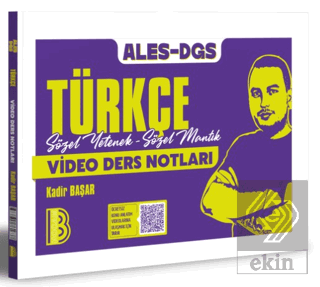 2026 ALES - DGS Türkçe Sözel Yetenek - Sözel Mantık Video Ders Notları