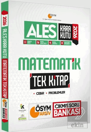 2026 ALES Kara Kutu Matematik TEK KİTAP ÖSYM Arşiv Çıkmış Soru Bankası