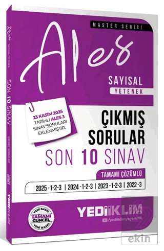 2026 ALES Sayısal Yetenek Tamamı Çözümlü Son 10 Sınav Çıkmış Sorular (