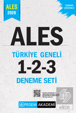 2026 ALES Tamamı Çözümlü Türkiye Geneli 1-2-3 (3lü Deneme Seti) Kolekt