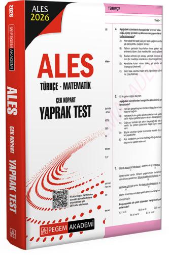 2026 ALES Türkçe-Matematik Çek Kopart Yaprak Test