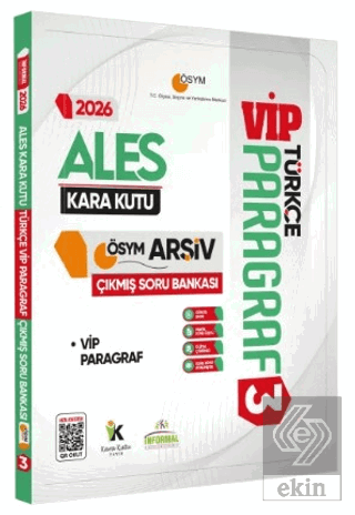 2026 ALES Türkçenin Kara Kutusu PARAGRAF 3 VİP ÖSYM Çıkmış Soru Havuzu
