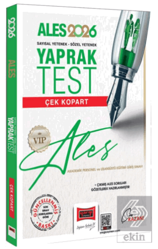 2026 ALES VIP Sayısal-Sözel Yetenek Çek Kopart Yaprak Test