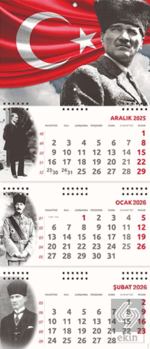 2026 Atatürk Gemici Duvar Takvimi - Ayyıldız