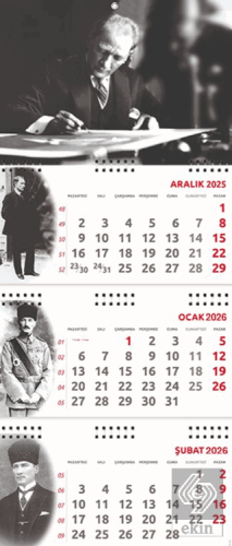 2026 Atatürk Gemici Duvar Takvimi - İmza