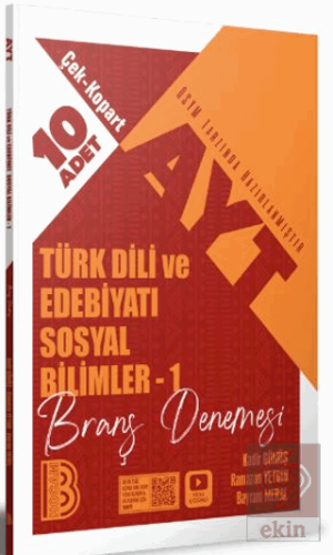 2026 AYT Türk Dili ve Edebiyatı Sosyal Bilimler - 1 Çek Kopar 10lu