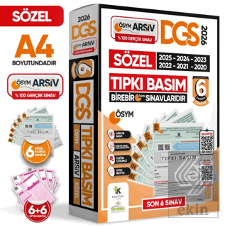 2026 DGS SÖZEL (SÖZ) ÖSYM Çıkmış Soru Tıpkı Basım 6lı Deneme Kitapçığı