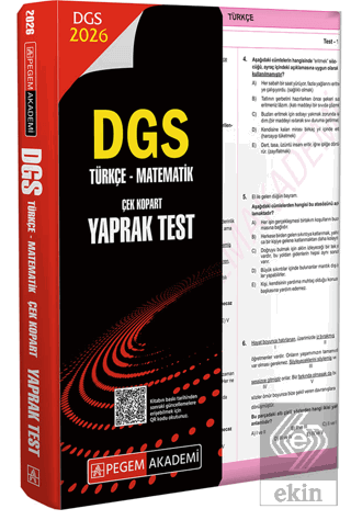 2026 DGS Türkçe-Matematik Çek Kopart Yaprak Test