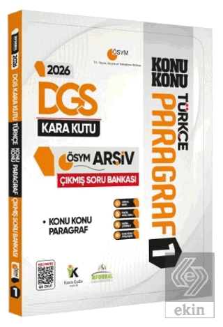 2026 DGS Türkçenin Kara Kutusu PARAGRAF 1 KONU KONU ÖSYM Çıkmış Soru B