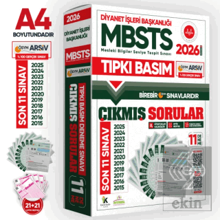 2026 DİB-MBSTS ÖSYM Çıkmış Soru Tıpkı Basım 11li Kitapçık Türkiye Gene