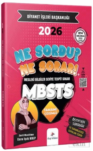 2026 Diyanet İşleri Başkanlığı Mesleki Bilgiler Seviye Tespit Sınavı MBSTS Tamamı PDF Çözümlü Soru Bankası