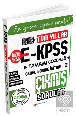 2026 E-KPSS Genel Görme İşitme - 2 Çıkmış Sorular Tüm Yıllar Çözümlü