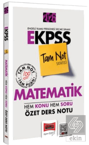 2026 E-KPSS Tam Not Serisi Matematik Hem Konu Hem Soru Özet Ders Notu