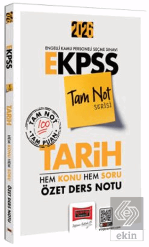 2026 E-KPSS Tam Not Serisi Tarih Hem Konu Hem Soru Özet Ders Notu