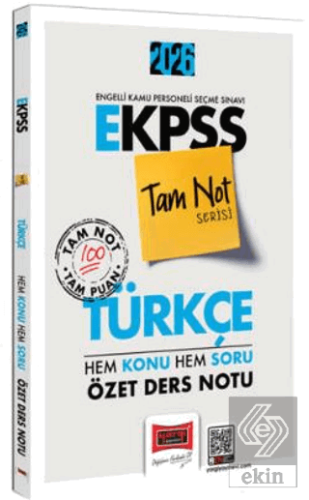 2026 E-KPSS Tam Not Serisi Türkçe Hem Konu Hem Soru Özet Ders Notu