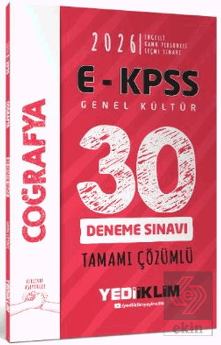 2026 E-KPSS Tüm Adaylar İçin Genel Kültür Coğrafya Tamamı Çözümlü 30 D