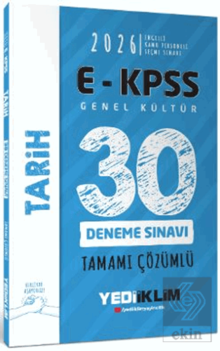 2026 E-KPSS Tüm Adaylar İçin Genel Kültür Tarih Tamamı Çözümlü 30 Dene