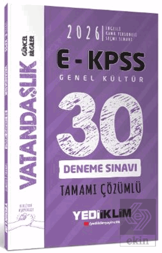 2026 E-KPSS Tüm Adaylar İçin Genel Kültür Vatandaşlık Tamamı Çözümlü 3