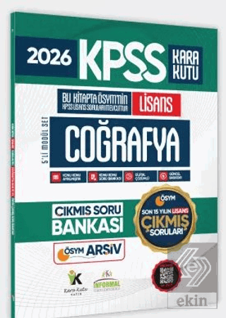 2026 FULLLisans KPSS Lisans Coğrafya Kara Kutu ÖSYM Çıkmış Soru Bankas