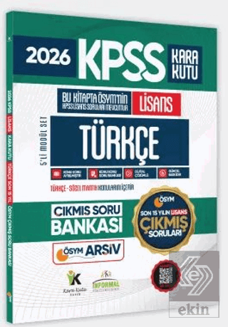2026 FULLLisans KPSS Lisans Türkçe Kara Kutu ÖSYM Çıkmış Soru Bankası 