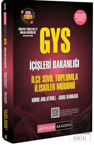 2026 GYS İçişleri Bakanlığı İlçe Sivil Toplumla İlişkiler Müdürü Konu 