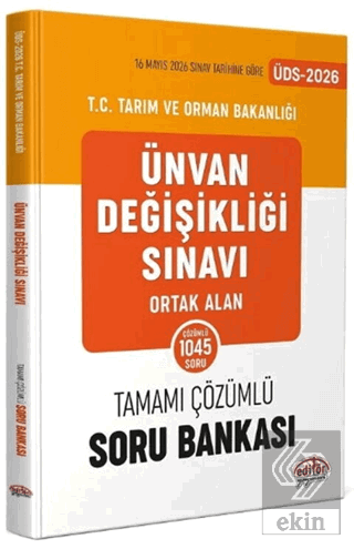 2026 GYS ÜDS Tarım ve Orman Bakanlığı Ortak Alan Soru Bankası