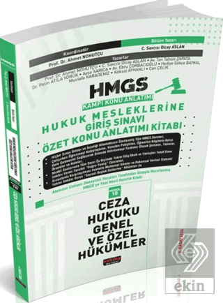 2026 HMGS Ceza Hukuku Genel ve Özel Hükümler Özet Konu Anlatımı