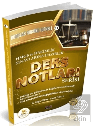 2026 HMGS Hakimlik HUKAL Borçlar Hukuku Genel Hükümler Ders Notları