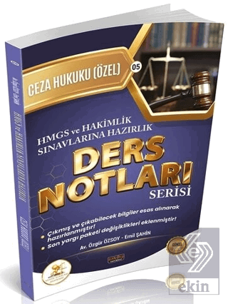 2026 HMGS Hakimlik HUKAL Ceza Hukuku Özel Hükümler Ders Notları